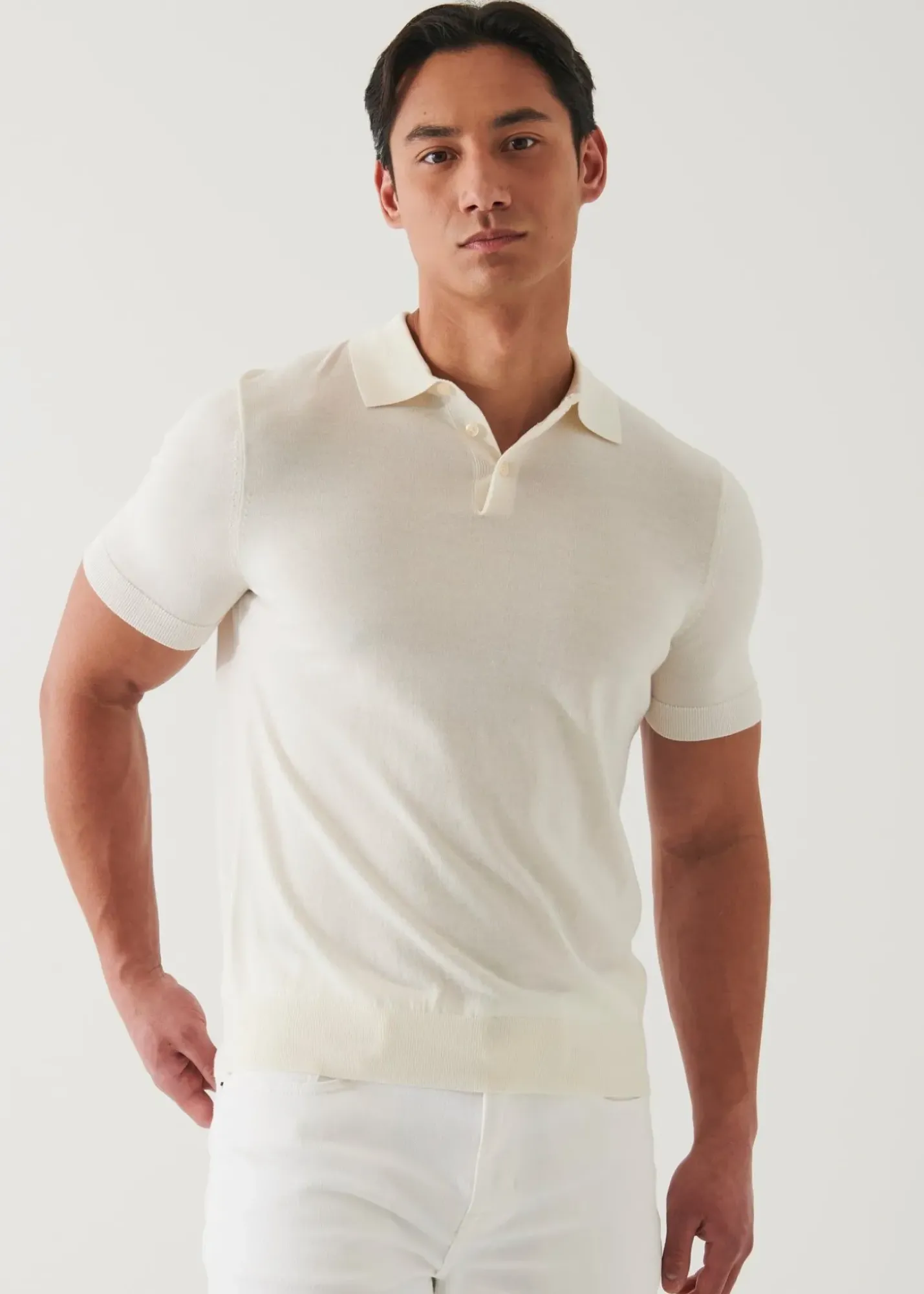 PATRICK ASSARAF Cotton Cupro Polo|Men Knitwear