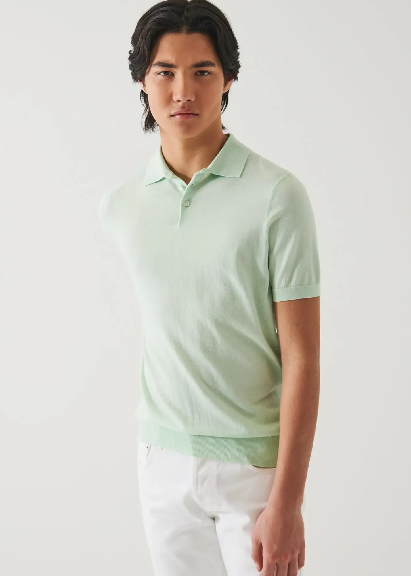 PATRICK ASSARAF Cotton Cupro Polo|Men Knitwear