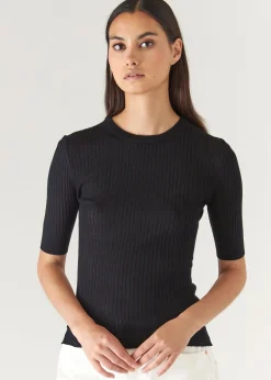 PATRICK ASSARAF Cotton Cupro Ribbed Crewneck|Women Knitwear