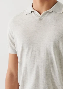 PATRICK ASSARAF Cotton Cupro Tipped Polo|Men Knitwear