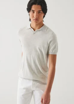 PATRICK ASSARAF Cotton Cupro Tipped Polo|Men Knitwear