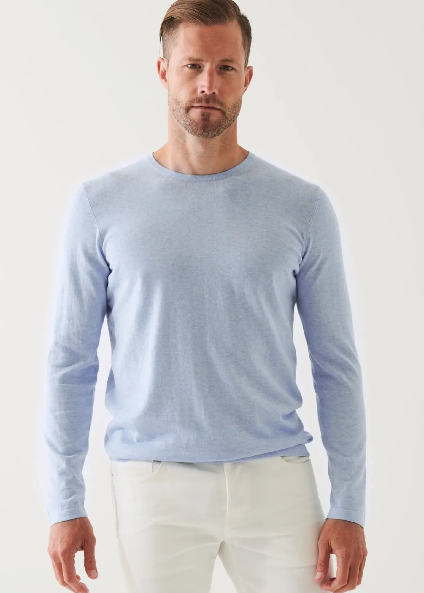 PATRICK ASSARAF Cotton Silk Blend Sweater|Men Knitwear