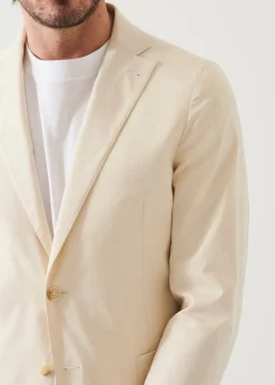 PATRICK ASSARAF Cotton Stretch Two-Button Blazer|Men Blazers