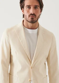 PATRICK ASSARAF Cotton Stretch Two-Button Blazer|Men Blazers
