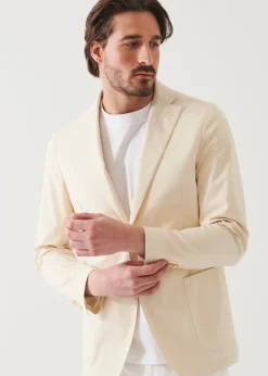 PATRICK ASSARAF Cotton Stretch Two-Button Blazer|Men Blazers