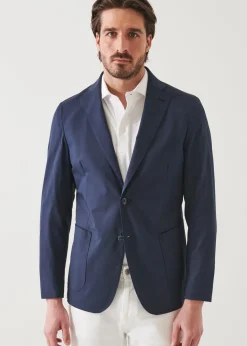 PATRICK ASSARAF Cotton Stretch Two-Button Blazer|Men Blazers