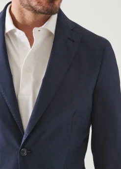 PATRICK ASSARAF Cotton Stretch Two-Button Blazer|Men Blazers