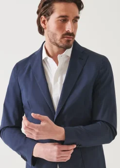 PATRICK ASSARAF Cotton Stretch Two-Button Blazer|Men Blazers