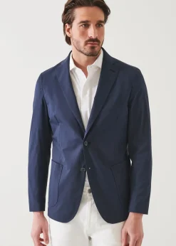 PATRICK ASSARAF Cotton Stretch Two-Button Blazer|Men Blazers