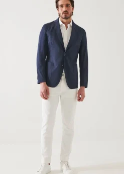 PATRICK ASSARAF Cotton Stretch Two-Button Blazer|Men Blazers