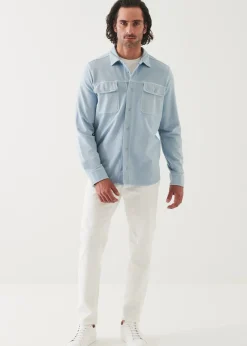 PATRICK ASSARAF Cotton-Nylon Blend Shirt Jacket|Men Shirt Jackets