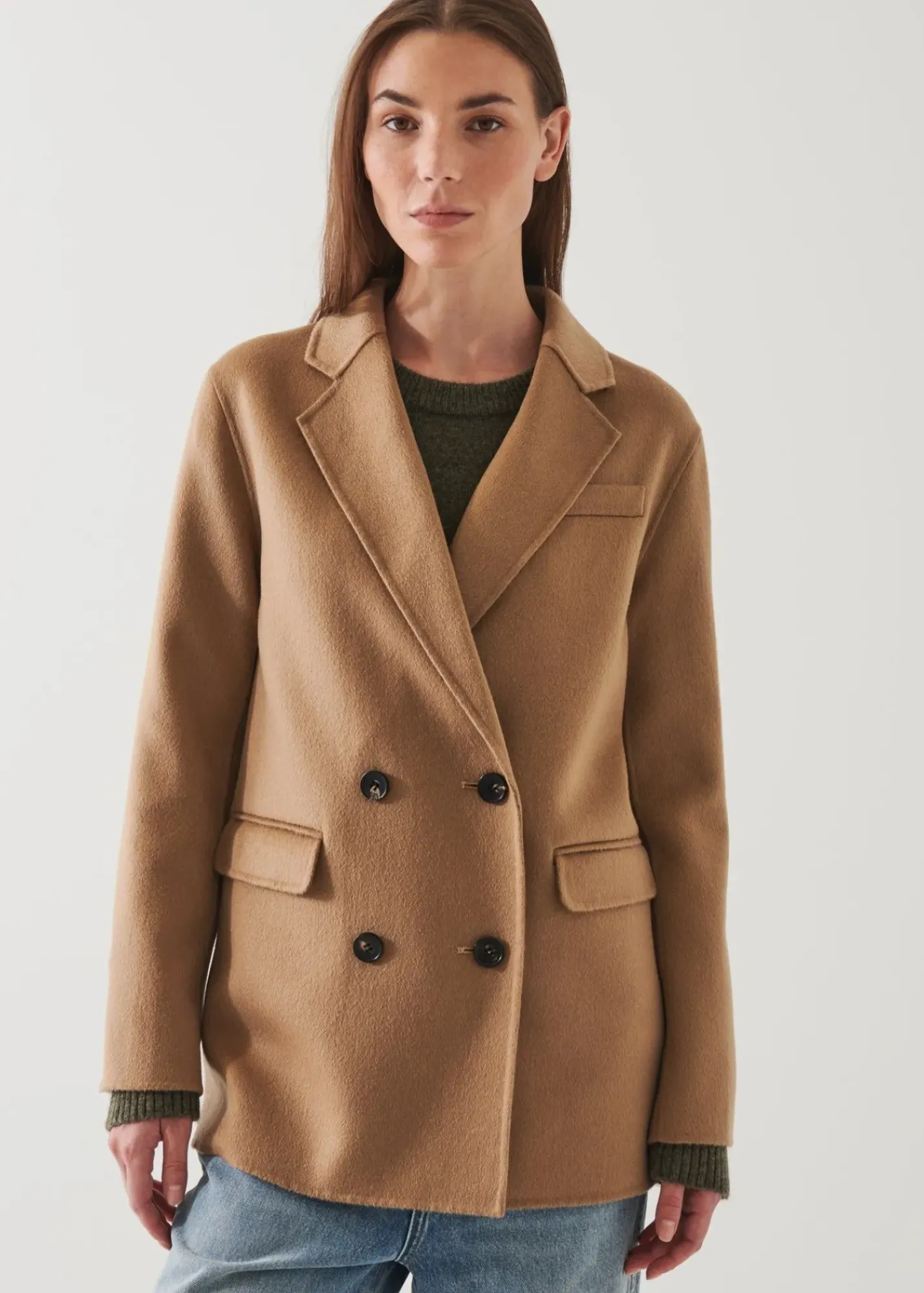 PATRICK ASSARAF Double Breasted Cashmere Blazer|Women Blazers