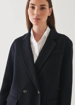 PATRICK ASSARAF Double Breasted Wool Blazer|Women Blazers