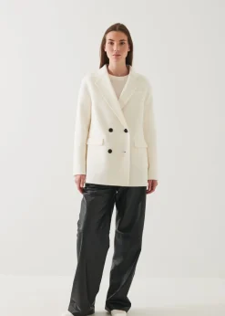 PATRICK ASSARAF Double Breasted Wool Blazer|Women Blazers