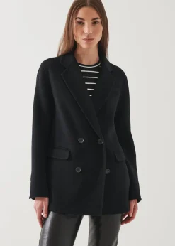 PATRICK ASSARAF Double Breasted Wool Blazer|Women Blazers