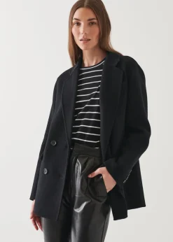 PATRICK ASSARAF Double Breasted Wool Blazer|Women Blazers