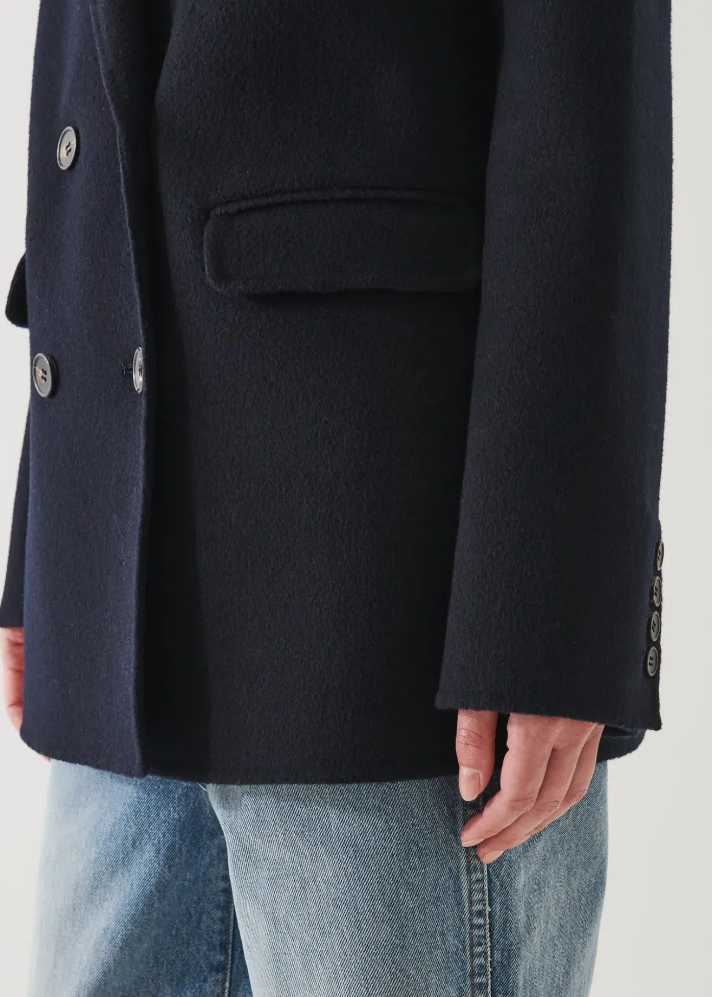 PATRICK ASSARAF Double Breasted Wool Blazer|Women Blazers