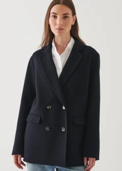PATRICK ASSARAF Double Breasted Wool Blazer|Women Blazers