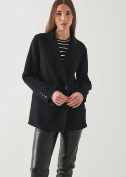 PATRICK ASSARAF Double Breasted Wool Blazer|Women Outerwear