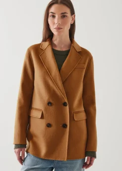 PATRICK ASSARAF Double Breasted Wool Blazer|Women Outerwear