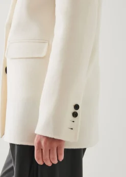 PATRICK ASSARAF Double Breasted Wool Blazer|Women Outerwear