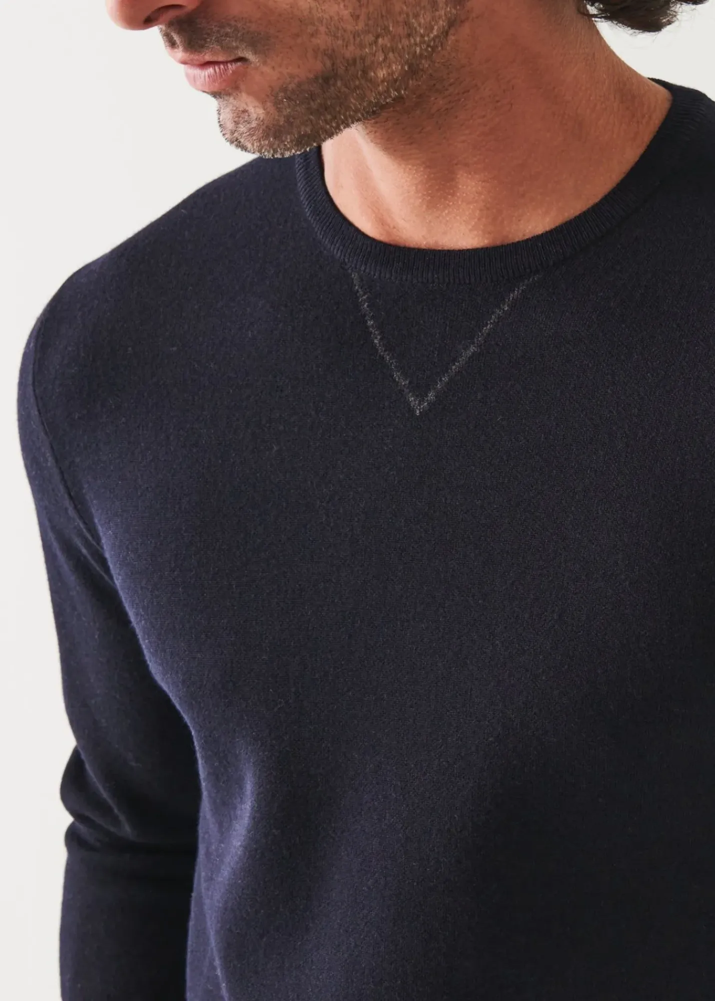 PATRICK ASSARAF Double Face Crewneck|Men Knitwear
