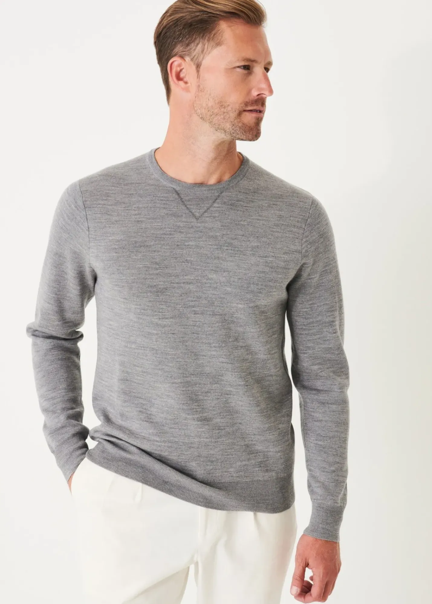 PATRICK ASSARAF Double Face Crewneck|Men Knitwear
