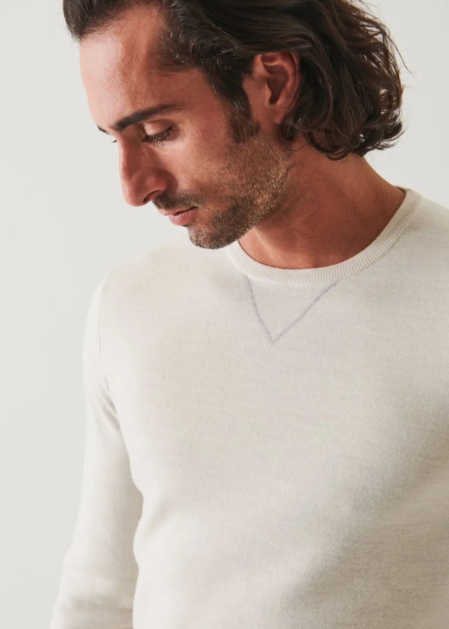 PATRICK ASSARAF Double Face Crewneck|Men Knitwear