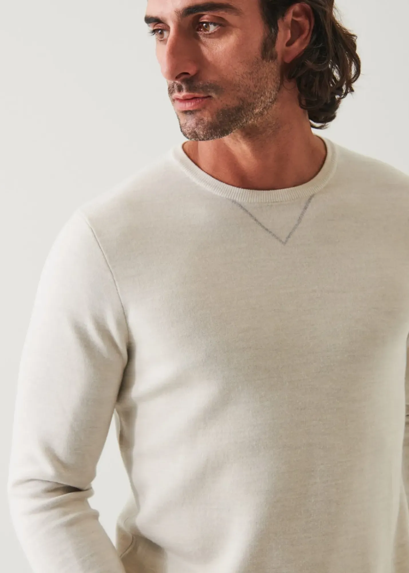 PATRICK ASSARAF Double Face Crewneck|Men Knitwear