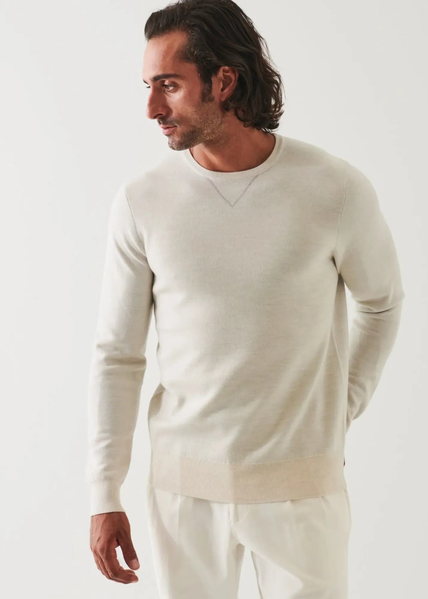 PATRICK ASSARAF Double Face Crewneck|Men Knitwear