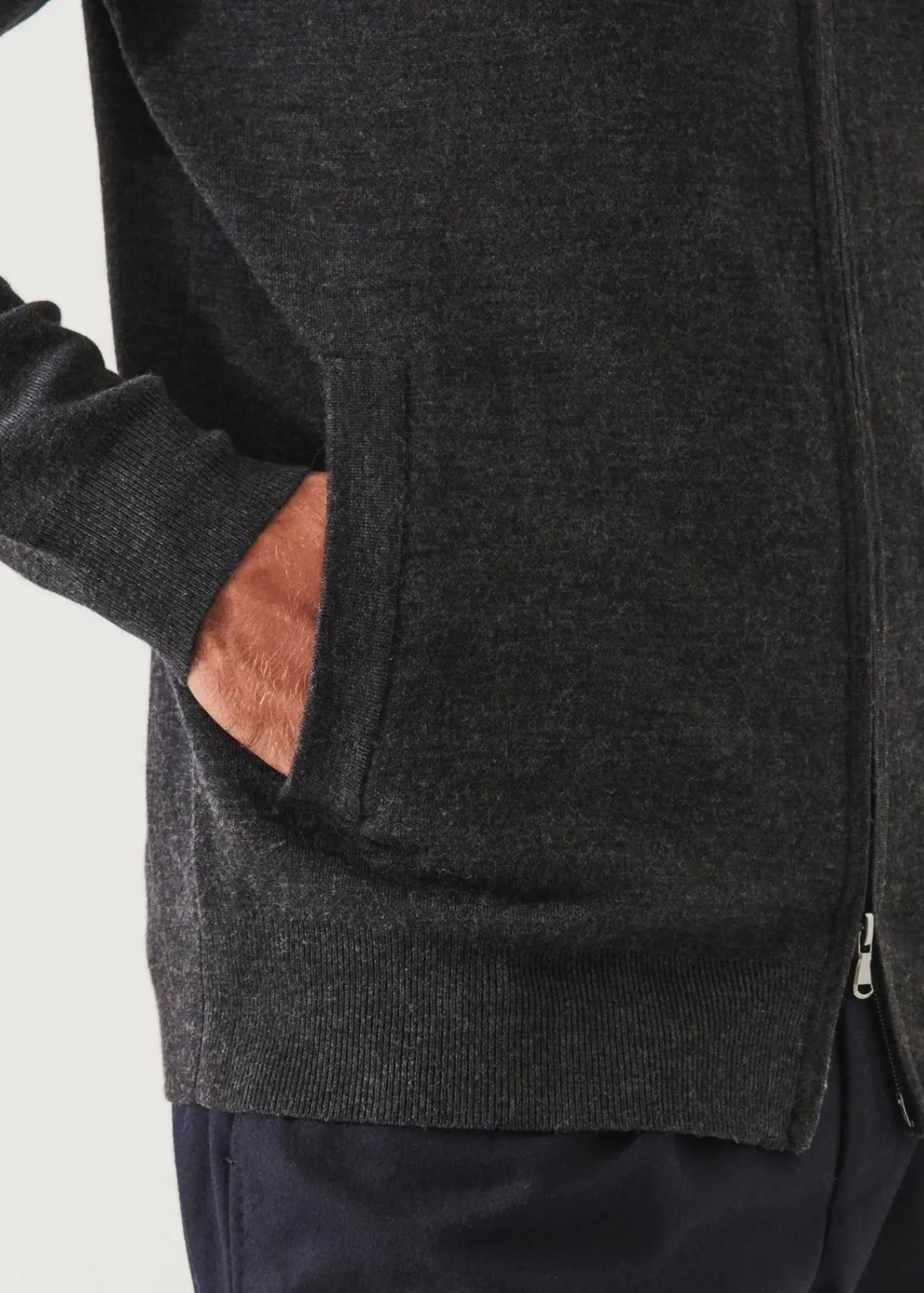 PATRICK ASSARAF Double Face Zip-Up Cardigan|Men Knitwear