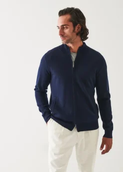 PATRICK ASSARAF Double Face Zip-Up Cardigan|Men Knitwear