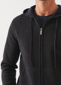 PATRICK ASSARAF Double Face Zip-Up Hoodie|Men Knitwear