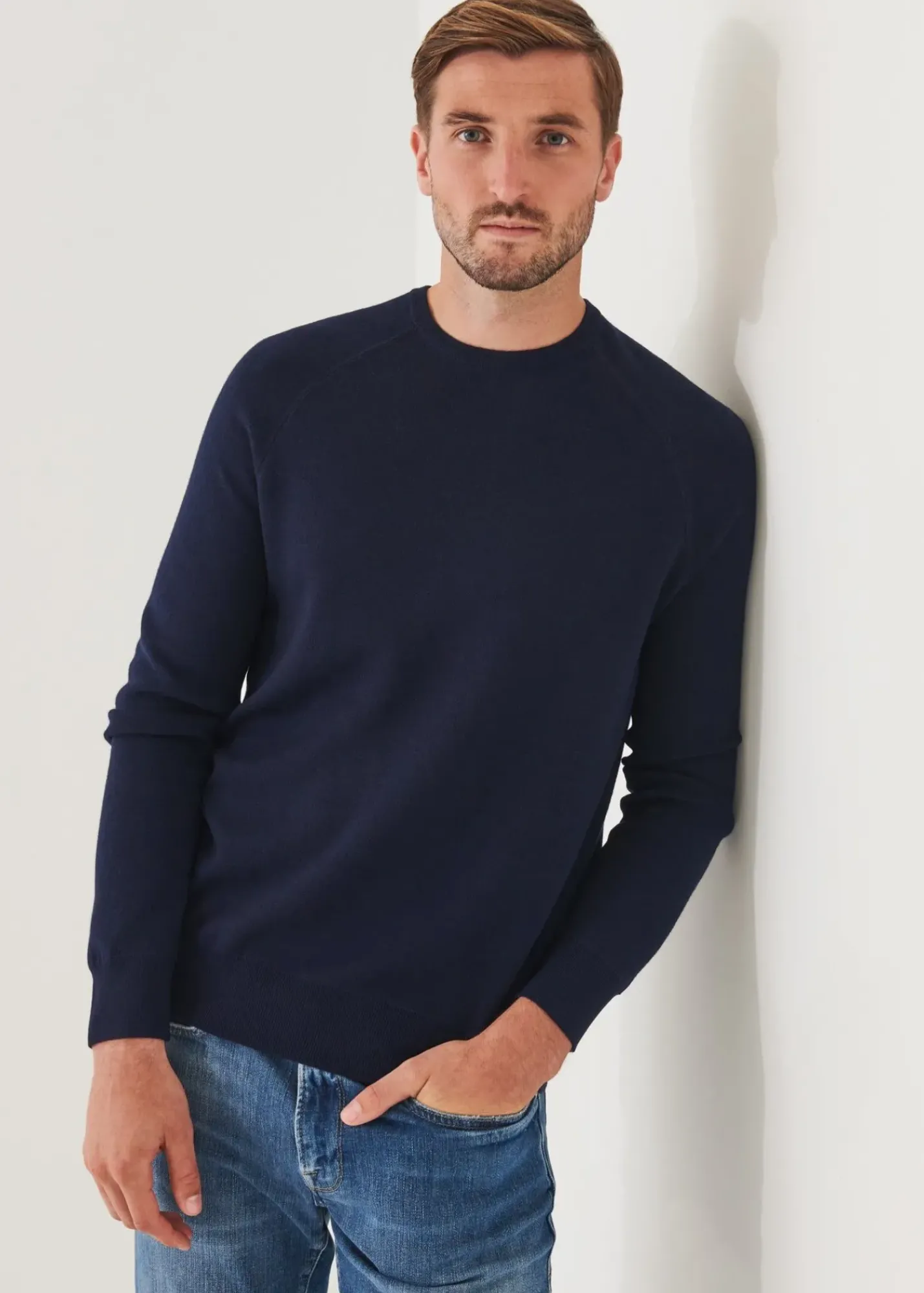 PATRICK ASSARAF Double-Face Crewneck Sweater|Men Knitwear