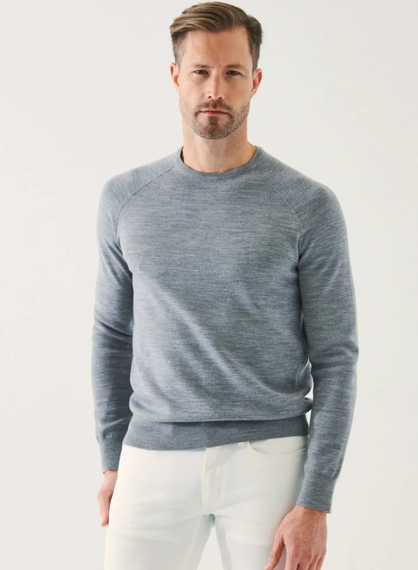 PATRICK ASSARAF Double-Face Crewneck Sweater|Men Knitwear