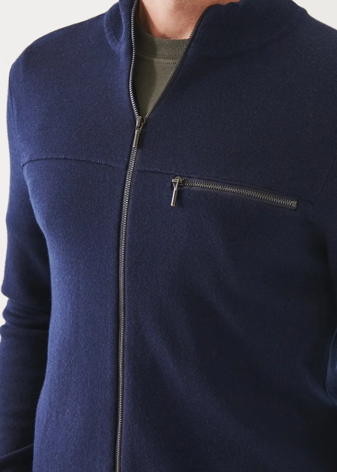 PATRICK ASSARAF Double-Face Full Zip|Men Knitwear
