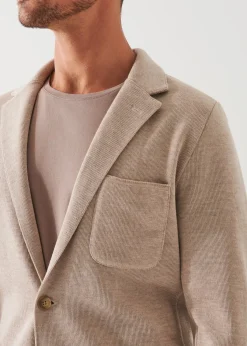 PATRICK ASSARAF Double-Face Half-Milano Stitch Sweater Jacket|Men Blazers