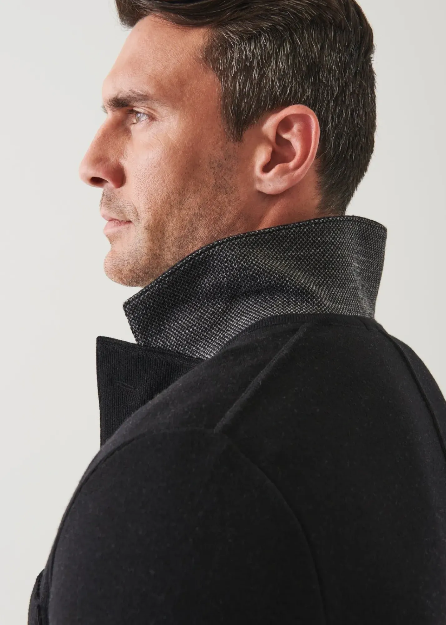 PATRICK ASSARAF Double-Face Half-Milano Stitch Sweater Jacket|Men Blazers