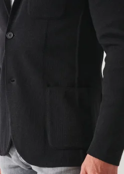 PATRICK ASSARAF Double-Face Half-Milano Stitch Sweater Jacket|Men Blazers