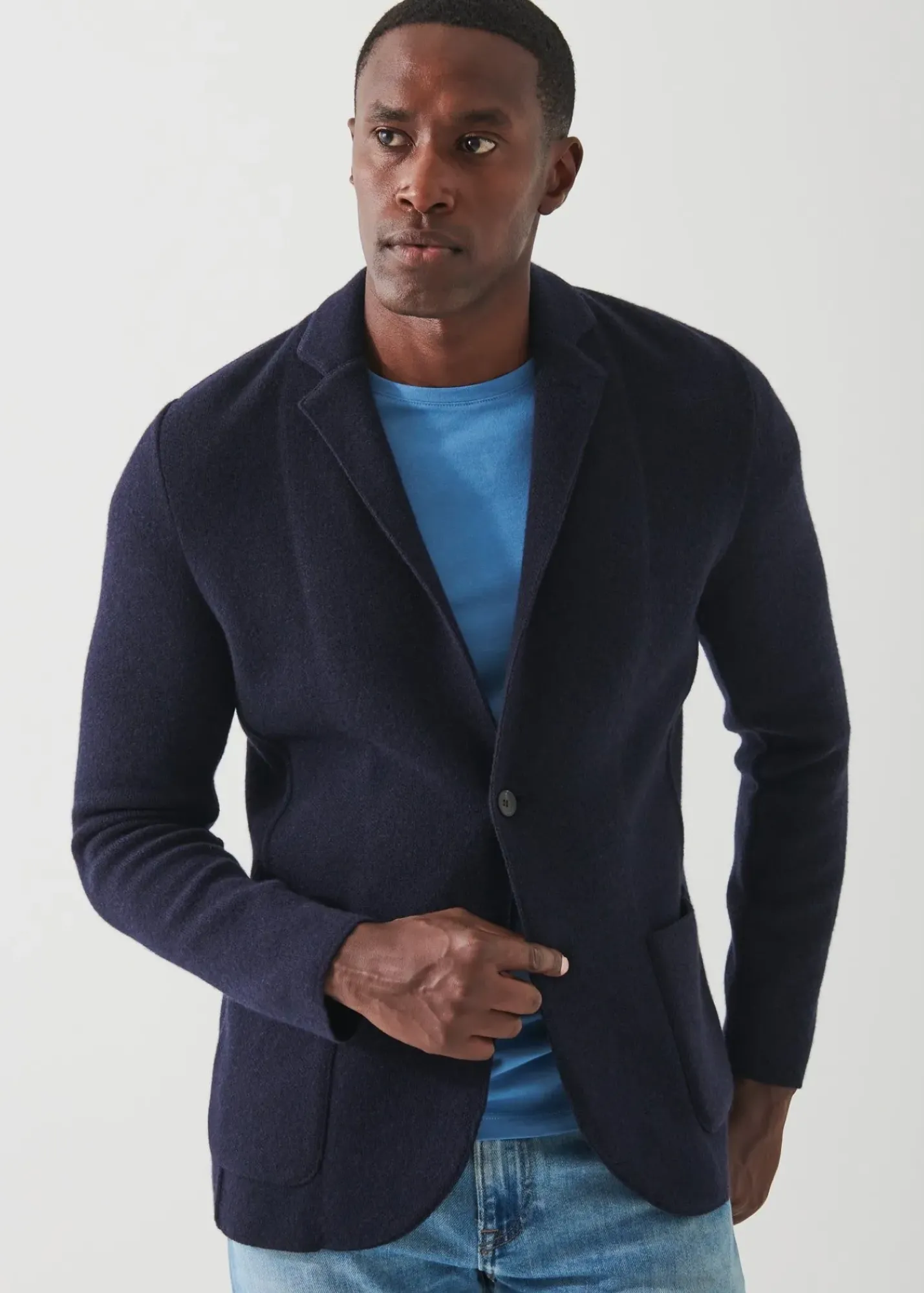 PATRICK ASSARAF Eco-Cashmere Sweater Jacket|Men Blazers