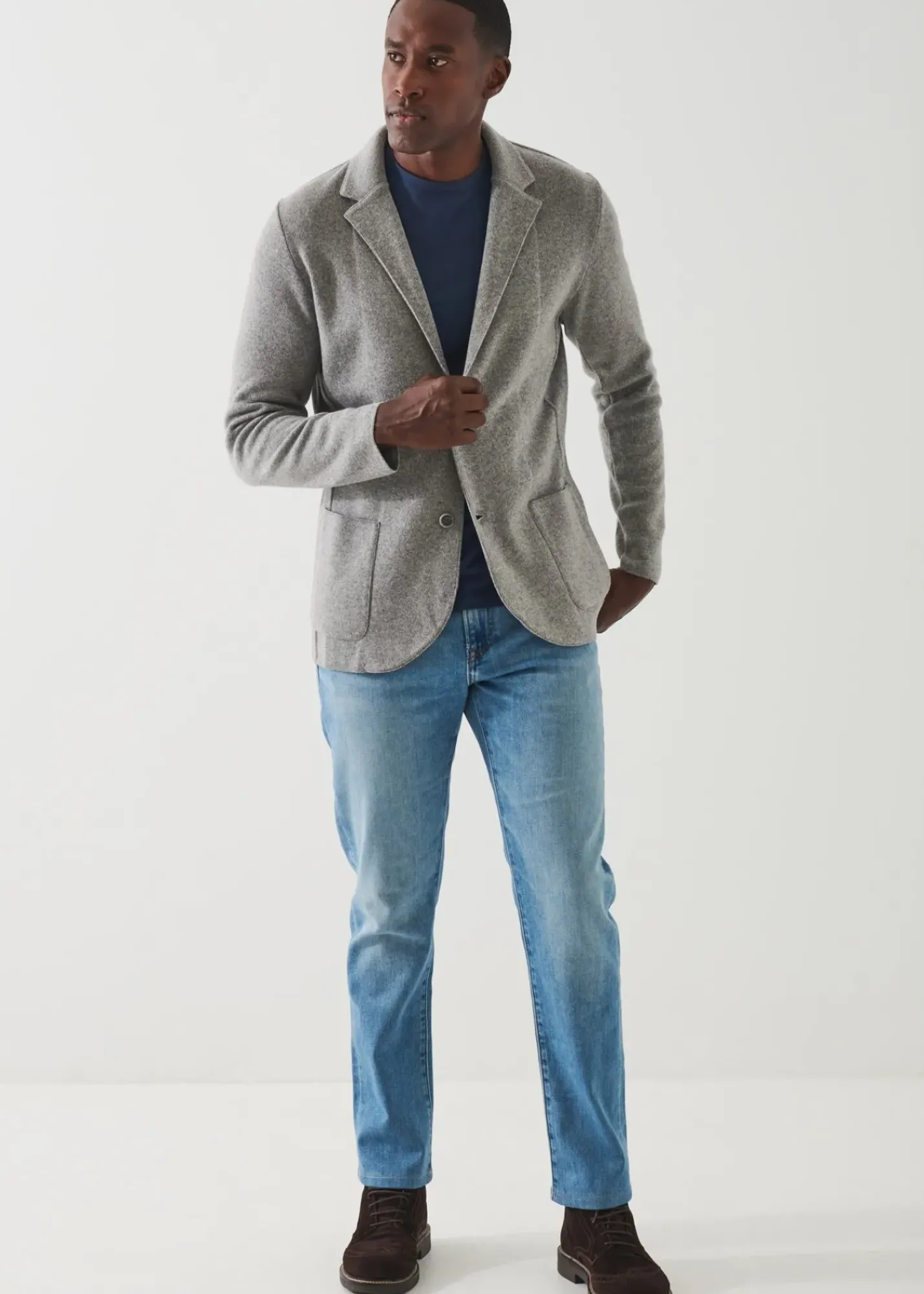 PATRICK ASSARAF Eco-Cashmere Sweater Jacket|Men Blazers