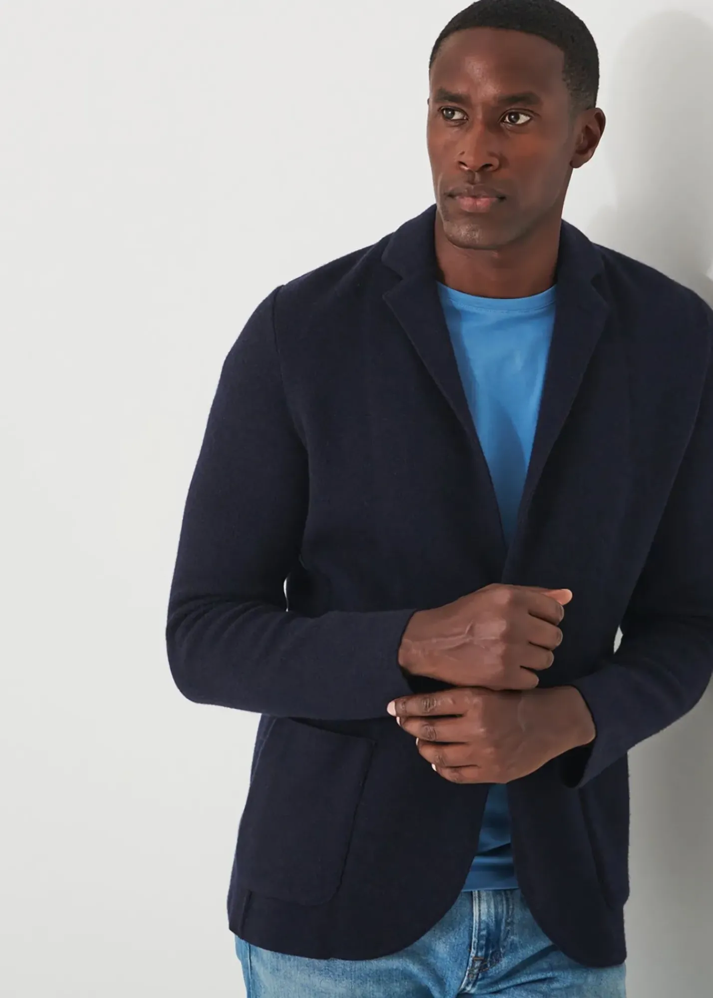 PATRICK ASSARAF Eco-Cashmere Sweater Jacket|Men Blazers