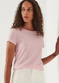 PATRICK ASSARAF Enzyme Wash Lightweight Pima Cotton T-Shirt|Women T-Shirts