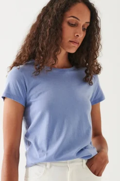 PATRICK ASSARAF Enzyme Wash Lightweight Pima Cotton T-Shirt|Women T-Shirts