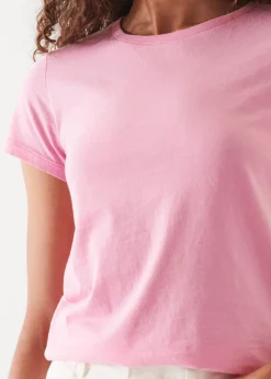 PATRICK ASSARAF Enzyme Wash Lightweight Pima Cotton T-Shirt|Women T-Shirts