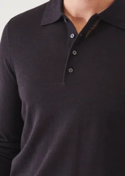 PATRICK ASSARAF Extra-Fine Merino Button Polo|Men Knitwear