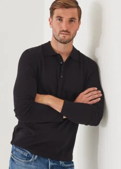 PATRICK ASSARAF Extra-Fine Merino Button Polo|Men Polos
