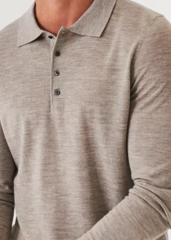 PATRICK ASSARAF Extra-Fine Merino Button Polo|Men Polos