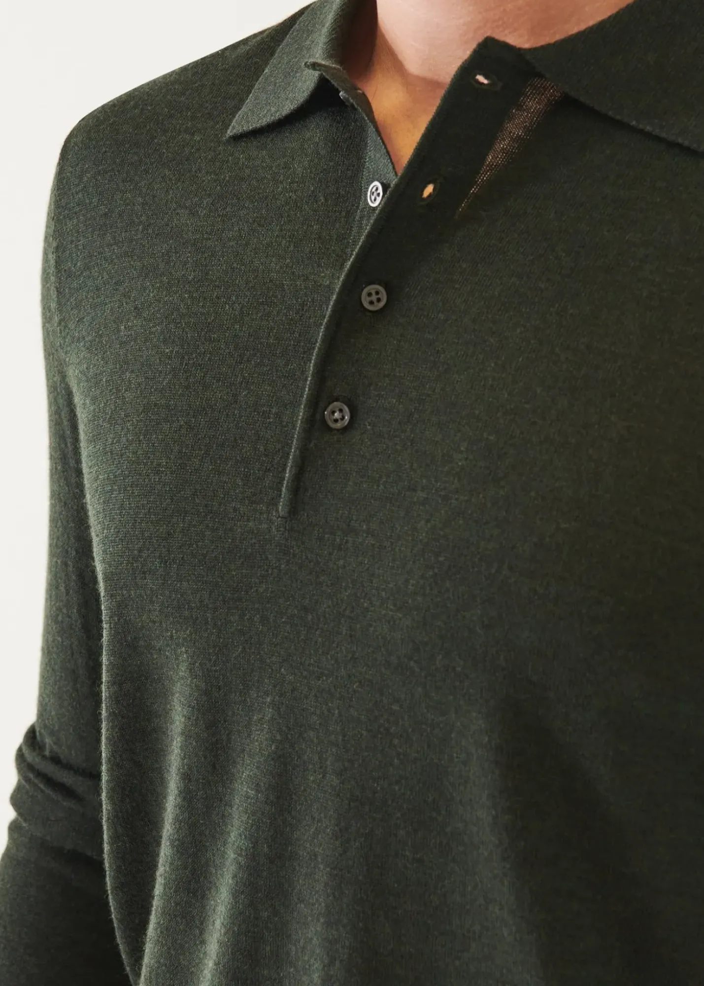 PATRICK ASSARAF Extra-Fine Merino Button Polo|Men Polos