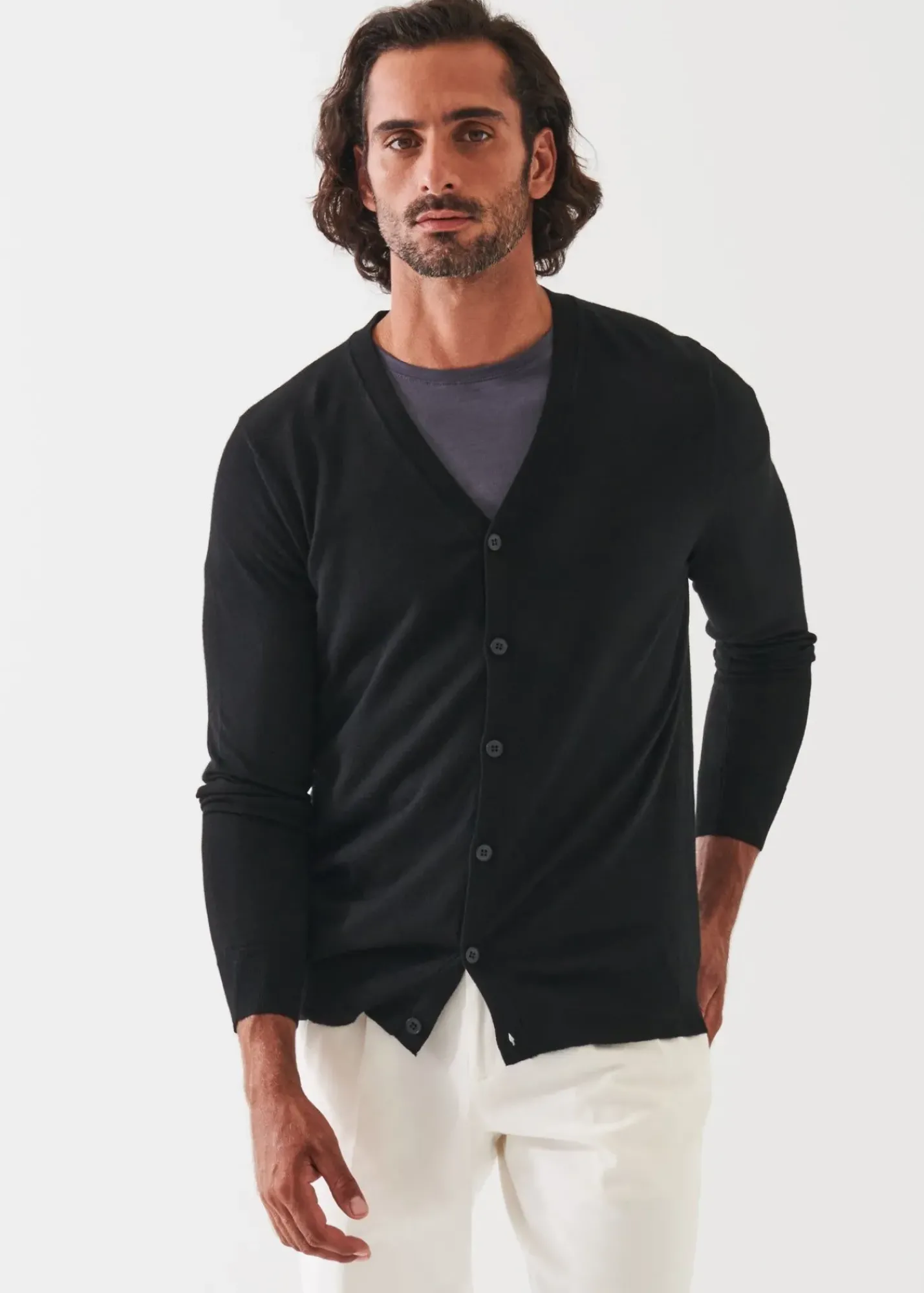 PATRICK ASSARAF Extra-Fine Merino Cardigan|Men Knitwear